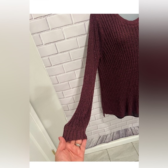 APT 9 women Burgundy long sleeve sweater /size XXL - Picture 2 of 7